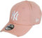 New Era New York Yankees Cap 9Forty verstellbar Strapback Basecap Kappe pink Teamlogo Distressed - One-Size