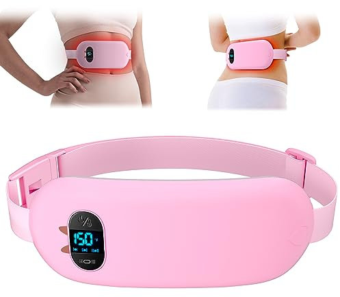 Heat Pad for Period Pain Relief, Upgraded 6 Heat Massage Modes Electric Fast Heating Pad for Lower Back Pain Cramp Heated Belt Menstrual Rechargeable USB Heating Pad Gifts for Women Girls Her