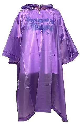 Fayemint Regenponcho Lila, Regencape Unisex, Regenschutz Regen Poncho, Atmungsaktiver tragbarer Poncho, für Wandern, Radfahren, Angeln, Camping (Lila)