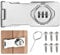 uxcell Password Hasp Locks, Cabinet Door Combination Lock, Barn Door Lock Latch for Small Doors, Cabinets, Barn Door, Bathroom, Outdoor, Etc, Silver