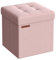 SONGMICS 38 cm Sitzbank mit Stauraum, klappbare Sitztruhe, Aufbewahrungsbox, Fußbank, pastellrosa LSF027R01