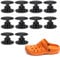 Strap Rivets, 10 Pcs Black Push in Screw Button, Plastic Shoes Charm Rivets, Replacement Parts Accessories for Garden Shoe Flower Shoe Fixed Shoe Buckle Repair Upgrade (16mm)