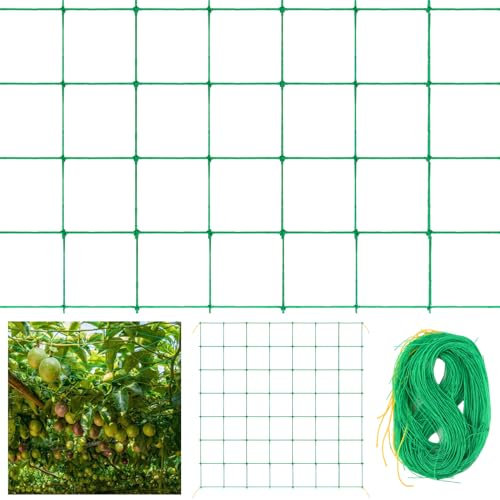 1.8mX3.6m Ranknetz Gurkennetz Netz für Garten, Pflanzennetz mit Großer Maschenweite Rankgitter für Gurken Geeignet für Gärten Gewächshäuser und Terrassen