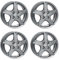 4x Rial Felgen Alufelgen Kodiak 6.0Jx15 ET23 4x108 graphit kompatibel mit CITROEN C2 C3 C4 DS3
