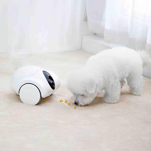 MVXBICIA Pet Camera with Treat Dispenser, Interactive Toy | Full HD 1080p, Remote Control Via App | Designed for Dogs and Cats | Pan, Tilt, Zoom, Night Vision