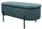 byLIVING Bank NOVA/Samt/Metall schwarz pulverbeschichtet/Polsterbank mit Stauraum/B 95, H 42, T 37,5 cm (Samt, dunkelgrün)