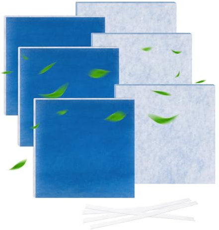 6 filtros de aire acondicionado, filtros de ventilación para bricolaje, filtro de repuesto, filtro de polvo, filtro de aire para pisos de casas, techos, respiraderos de hornos HVAC (24 x 24 cm)