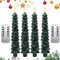Luci A Candela LED Per Albero Natale, 4 Pezzi Candele Coniche Per Albero Natale A LED, Candele Senza Fiamma Per Albero Natale Con Telecomando, Candele A Fiamma Tremolante Per Decorazioni Domestiche