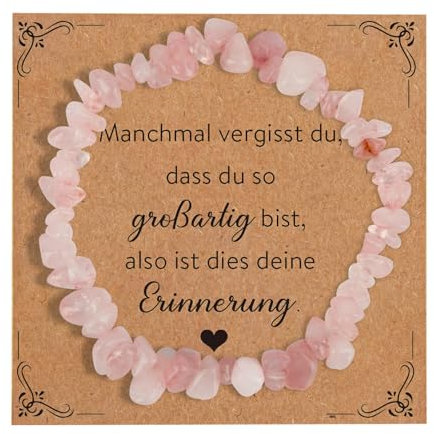 Geschenke Für Frauen Muttertagsgeschenk Armband Damen Rose Quartz Geschenk Für Frauen Kleine Geschenke Geburtstagsgeschenk Für Mama Schwester Freundin Kollegen Schwiegermutter Weihnachtsgeschenke
