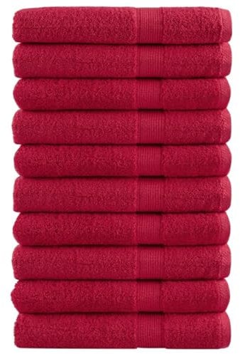 XGWKCNV Furniture select-Premium Sauna Towels SOLUND 10 pcs Red 80x200 cm 600 gsm