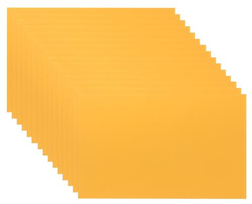 PATIKIL 2.1x3.3 Inch Anodized Aluminum Sheet Metal, 15Pcs Laser Plates Engraving Blanks 0.5MM Thin Rectangle for Crafting DIY House Laser Engraving, Yellow