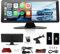 CarPlay Screen, Portable Car Radios Compatible with Apple CarPlay & Android Car Stereo, IPS Touch Screen, Bluetooth, AHD Rear View Camera, AUX/USB/TF for Cars/Trucks/SUVs/Motorhomes/Vans (10.26in)