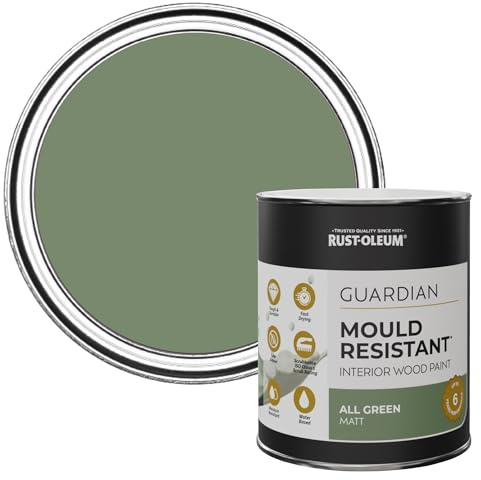 Rust-Oleum Green Guardian Mould Resistant Interior Wood Paint in Matt Finish - All Green 750ml