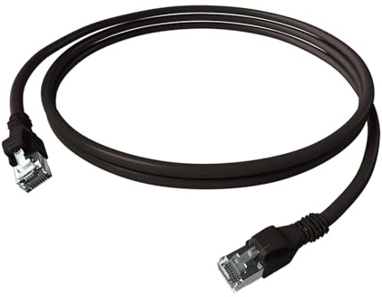 EasyLan DualBoot PushPull IP20 Patchkabel, Kat.6A (Class EA), S/FTP, schwarz, 7,5 m