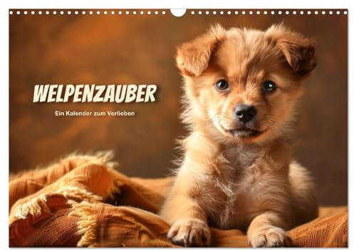 Welpenzauber: Ein Kalender zum Verlieben (Wandkalender 2026 DIN A3 quer), CALVENDO Monatskalender: Ein Jahr voller herzerwärmender Welpenmomente, die jeden Tag verschönern (CALVENDO Tiere)