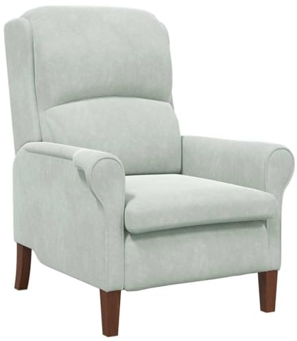 vidaXL Armchair Light grey 76 x 94 x 102 cm Velvet, Stylish Velvet Armchair, Comfortable Indoor Seating, Durable Wooden Frame, Plush Cushion, Modern Design, Elegant Living Room Chair