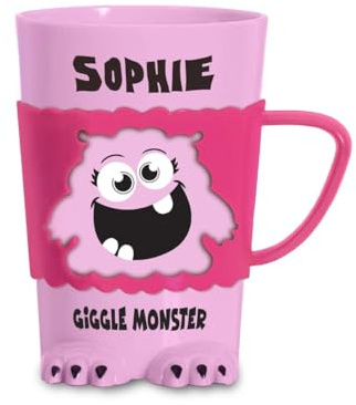 History & Heraldry Personalised Monster Mug – Pre Personalised with Popular Names Funny Monster Shaped - Unique Gift for Birthdays, Halloween, or Christmas (Sophie)