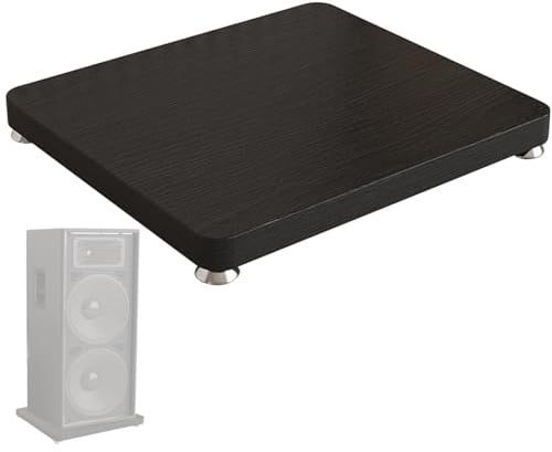 Desktop Audio Lautsprecher Riser MDF Audio Basis Lautsprecherregal Für Heimkino, Studio Und Regallautsprecher(Black,25x30cm)
