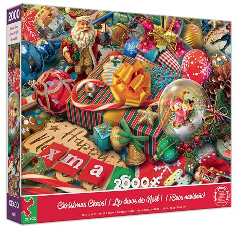 Ceaco - Eduard - Christmas Chaos! - 2000 Piece Puzzle for Adults - Challenging and Perfect for Game Nights - Finished Puzzle Size 38.5 x 26.5