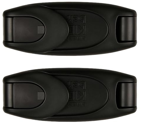 Pack de 2 Hebillas de Cinturón de Seguridad para Coche, Ajustable y Universal para Adultos y Niños, Negro