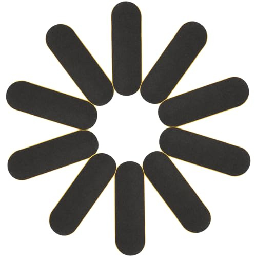 JOINPAYA 10 Stück Selbstklebendes Fingerboard Griffband aus Schwarzem Schaumstoff mit Elastizität und Doppelseitigem Klebeband Rutschfestes Finger Skateboard Zubehör