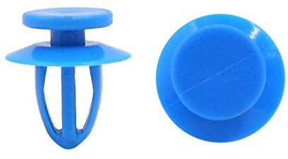 sourcing map 20Pcs 9x17x19mm Para Coche Grapas de Plástico Azul Sujeción de Puertas Paneles Clips Set