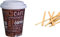 Gastro-Bedarf-Gutheil 100 Cafe to go Kaffeebecher Einwegbecher 300 ml PREMIUM mit 100 Deckel Coffee to go Heissgetränkebecher + 100 Rührstäbchen, 14 cm Tee Pappbecher