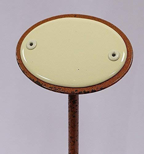 linoows G1846: Kräuterschild Kräuterstecker Emaille, Unbeschriftet, Erdspieß 25 cm