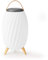 NEDIS Haut Parleur Bluetooth avec lumière d'ambiance | Jusqu'à 6 Heures | Conception d'ambiance | 15 W | Mono | Blanc Chaud/RGB | IPX5 | Liable | Blanc/Gris