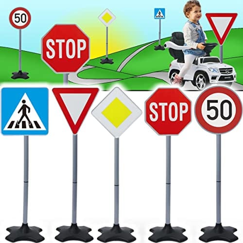 Verkehrszeichen/Verkehrsschilder Set Spielzeug Ampel Schilder Kinder Verkehrserziehung (Verkehrsschilder)