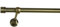 Sento 19mm Metall Gardinenstange Vorhangstange 1-läufig Messing Antik Classic Zoya 320 cm