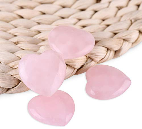 Rosenquarz Heilkristall Natürliche Rose Rosa Stein Glänzendes Herz Liebe Geschnitzte Proben Edelstein Schmücken Dekoration