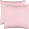 2 Taies d'oreiller 63 x 63 cm - Rose poudré