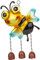 PMS Cute Metal Bumble Bee Garden Wind Chime