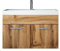 Badezimmer Badmöbel Set Paso 01 80cm Waschbecken Eiche - Unterschrank Schrank Waschbecken Waschtisch