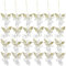 Amosfun - 24 decorazioni natalizie per bambole, in vetro trasparente, con angioletto a forma di bambola d'angelo, 6 cm