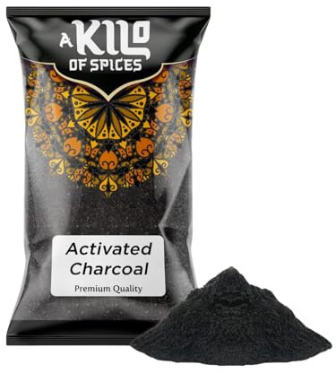 A Kilo of Spices | Premium Activated Coconut Charcoal Powder 500g | Natural Teeth Whitening, Detoxifying, and Cleansing | Food Grade - Perfect for DIY Beauty Products and Health Remedies