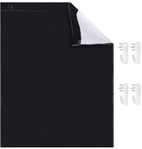 Andoer 2 in 1 Sfondo Fotografico 1,5 m × 2m, Sfondo Nero Fondali Fotografici può Lavato e Stirato per Fotografia Video Fotocamera Foto Studio Televisione Zoom YouTube Riunioni Online(Bianco e Nero)