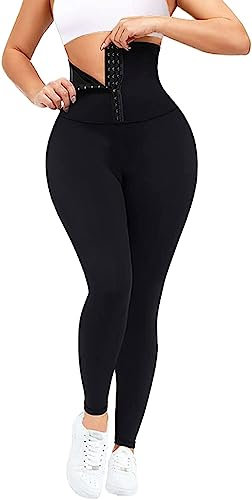 HELIAN Yogahose dehnbar Bauchkontrolle hohe Taille für Damen Sport-Leggings schnelltrocknend schmal Geschenk zum Muttertag (as3, Alpha, m, Regular, Regular, Schwarz)