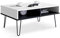 Viosimc Couchtisch Weiss und Schwarz, Kaffeetisch, Modernes Möbelstück, Coffee Table für das Wohnzimmer, Moderner Wohnzimmertisch, Beistelltisch Maße 90x60x40 cm (Weiß – Schwarz)