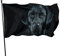 Fahnen Hunde - Schwarzes Labrador-Porträt Flaggen 5x3 Ft - Hissfahne mit Ösen - Hochwertige Polyester Wetterfeste Fahnen - Outdoor Gartenflagge Hund