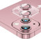 MiRowy Caméra Protecteur Compatible avec iPhone 13/iPhone 13 Mini, Verre Trempé Alliage D'aluminium Caméra Lentille Coque, 9H HD Protection écran Camera Compatible avec iPhone 13/iPhone 13 Mini, Rose