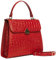Zamponi Handtasche Damen Rot - Umhängetasche Echtleder - Schultertasche Elegant