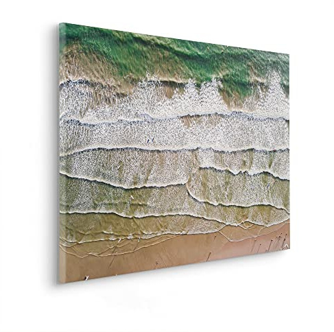 Komar Keilrahmenbild im Echtholzrahmen - Day at the Beach - Größe 60 x 90 cm - Wandbild, Kunstdruck, Wanddekoration, Design, Wohnzimmer, Schlafzimmer