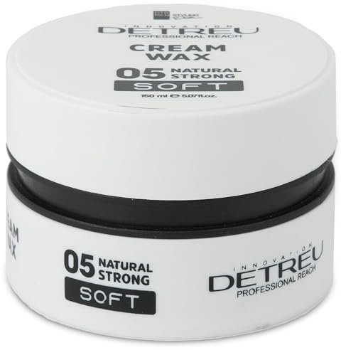 Detreu Styling Cream | Haar-Creme mit natürlichem Glanz-Effekt & lockerem Halt | Hair-Cream für langanhaltendem Look | Neutraler Duft | Hair-Defining-Creme für Haare & Bart 150 ml (Soft - Weiß)