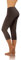 sesto senso Damen Leggings Braun 3/4 Capri Baumwolle Mädchen Fitnesshose Sporthose Bunte Yoga M Brown