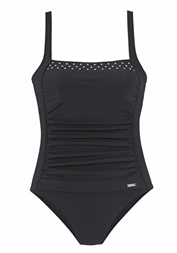 Lascana Damen Badeanzug eingearbeitete Softcups, Unterbrustgummi und Shaping-Einsatz vorn, verstellbare Träger, mit Ziernieten