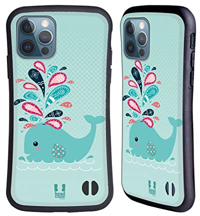 Head Case Designs Azzurro La Comparsa di Paisley Cover Ibrida Compatibile con Apple iPhone 12 / iPhone 12 PRO