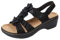 Susenstone Sandales Femmes Orthopedique Confortables Chaussures Plateforme Nu-pieds Été Sandales Femmes Sandales Plates Toe T-Sangle Comfy Semi Trailer Sandales Chaussures de Plage Noir 40 EU