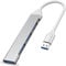 USB Hub 3.0 USB Splitter USB Port 4 in 1 Mit 1 USB 3.0-Anschluss und 3 USB 2.0-Anschlüssen Kompatibel mit MacBook Pro Windows Laptops und Anderen Geräten mit USB-Anschlüssen-Silbrig
